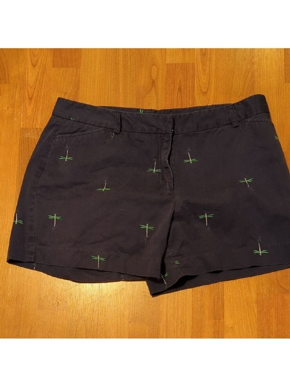 Tahiti Reef Club Shorts Size 16 Dragonfly Embroidery